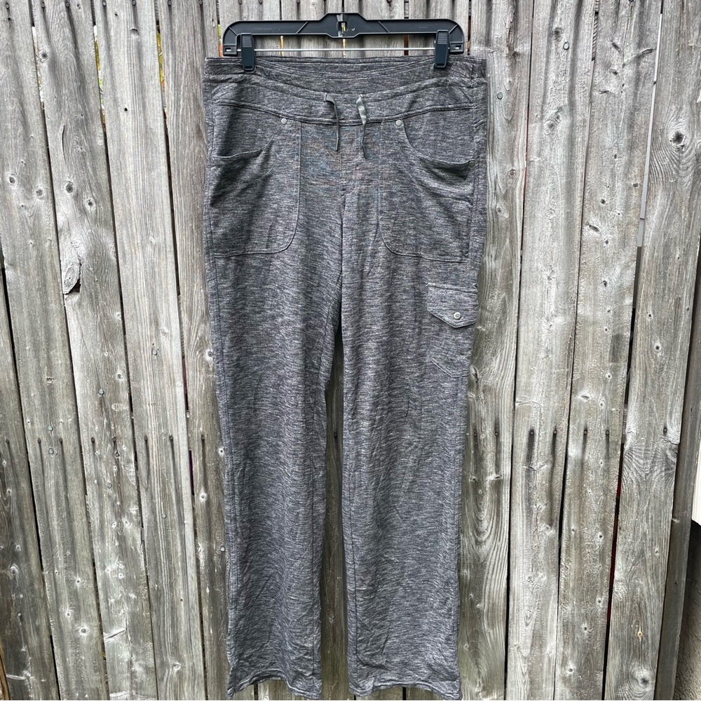 Kuhl Heathered Gray Mova Cargo Wide Leg Pull-On Lounge Pants Women's Size 10